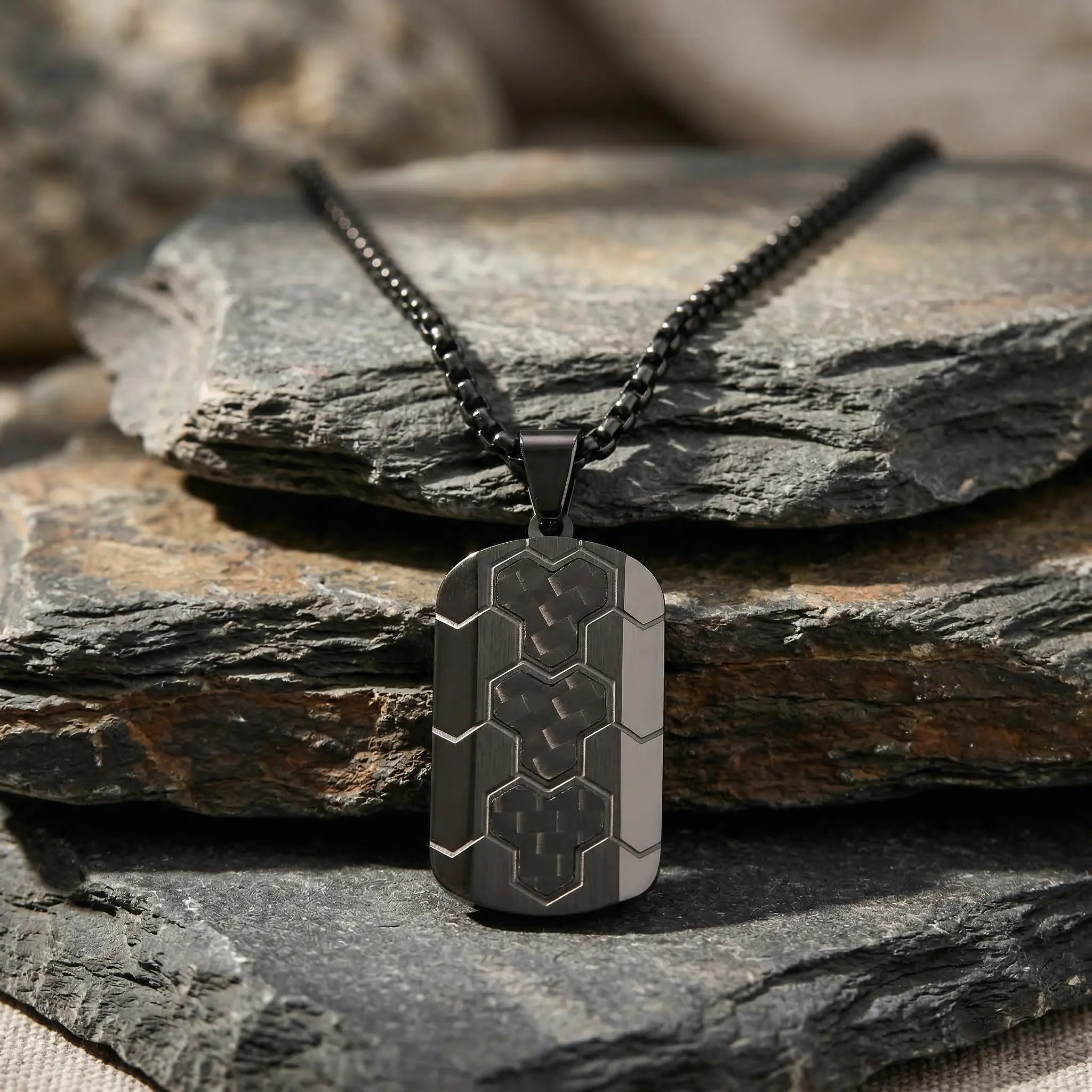 Apex Carbon Tag Necklace