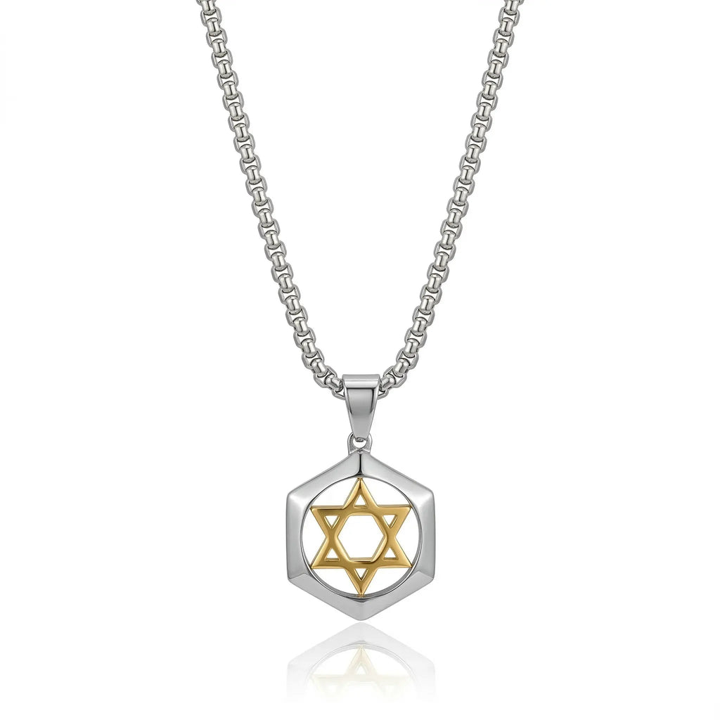 Modern Star David Necklace