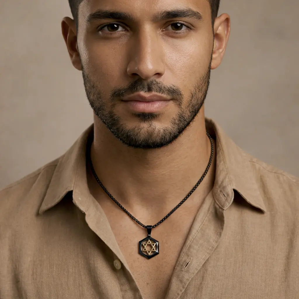 Modern Star David Necklace
