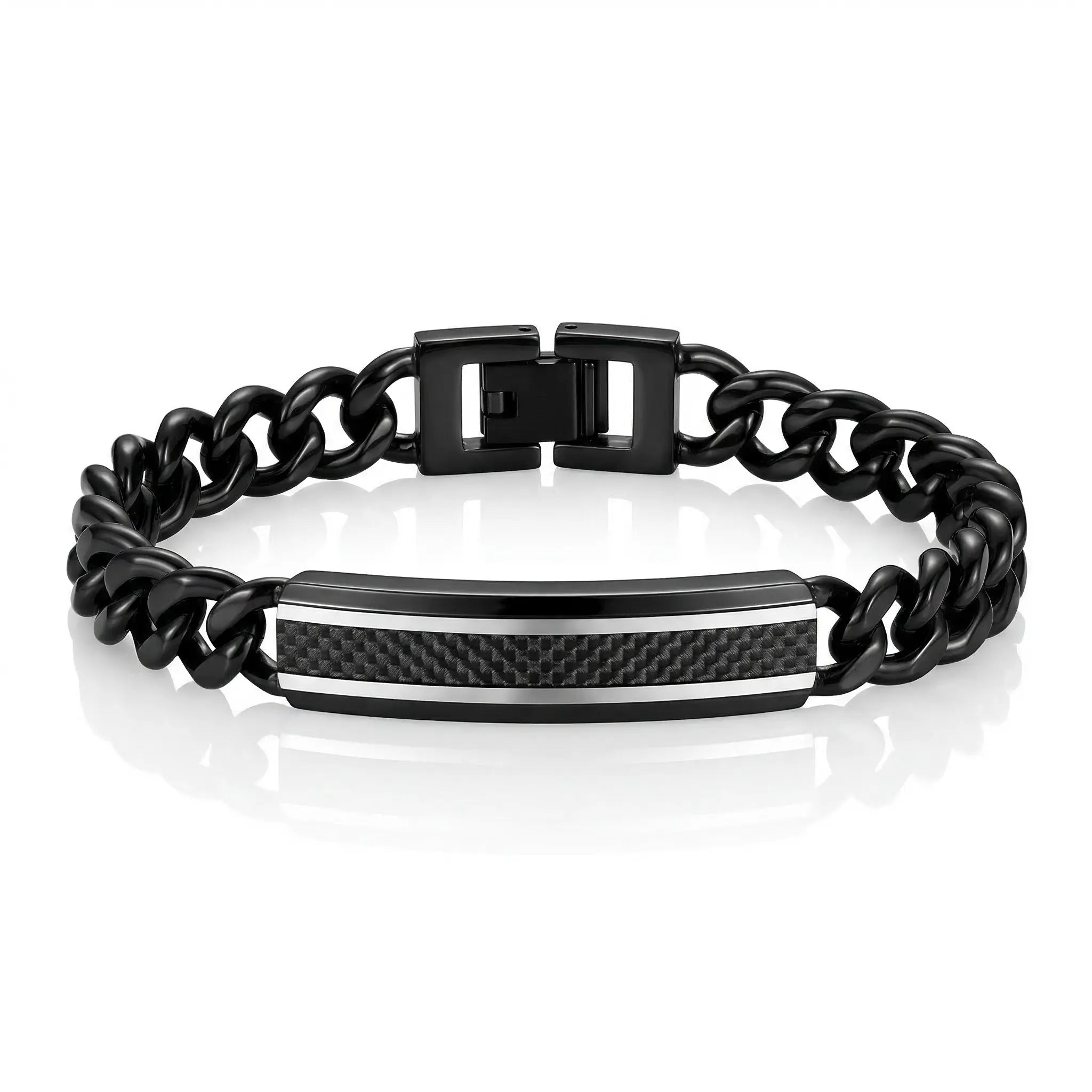 Carbon Edge Steel Bracelet