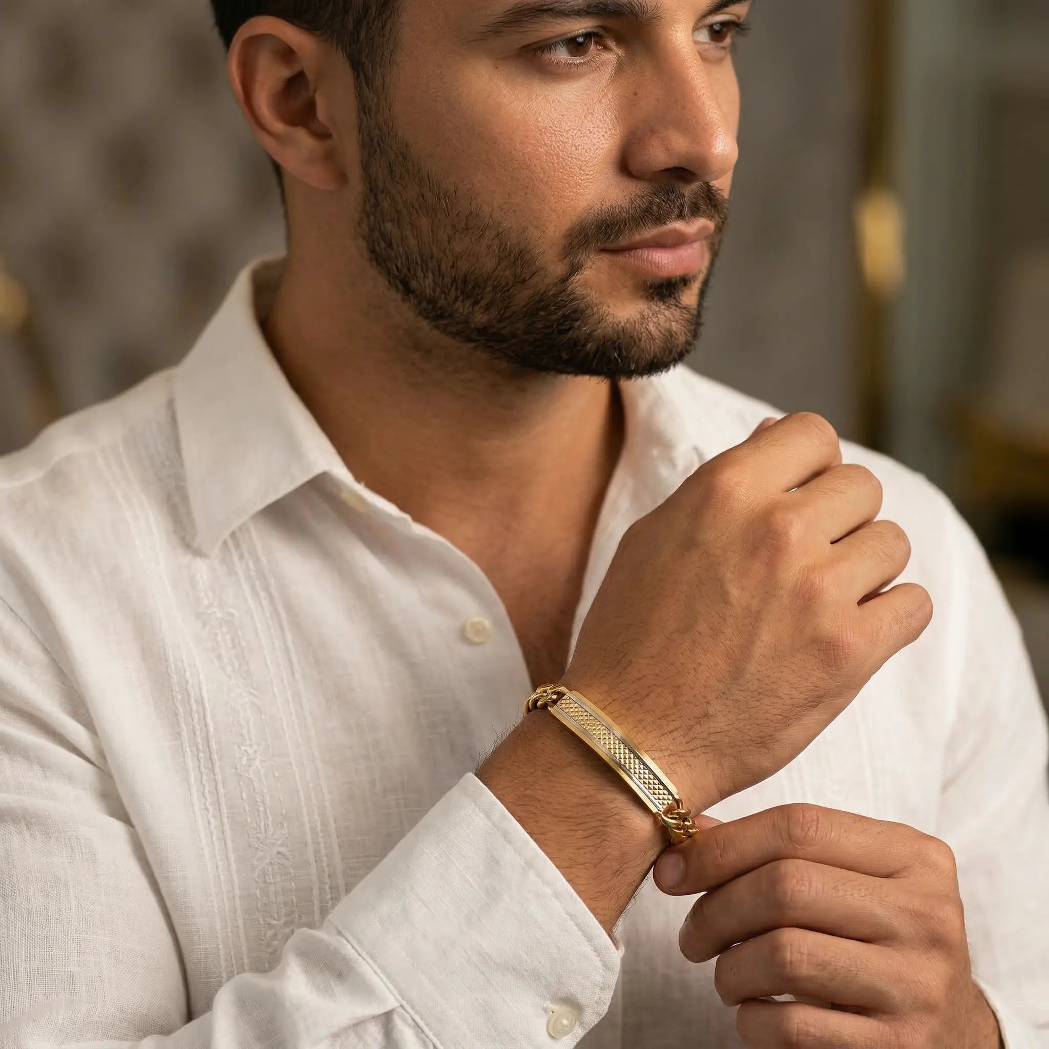 Carbon Edge Steel Bracelet