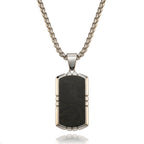 Midnight Obsidian Shield Necklace