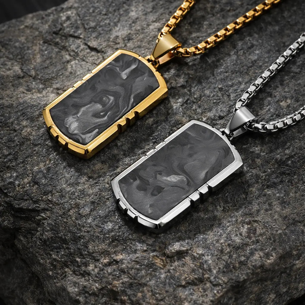 Midnight Obsidian Shield Necklace
