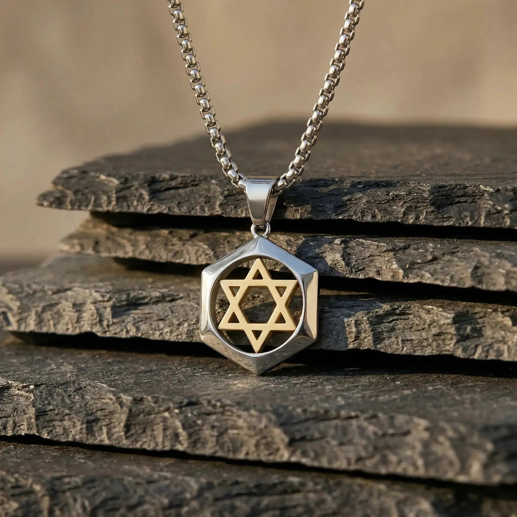 Modern Star David Necklace