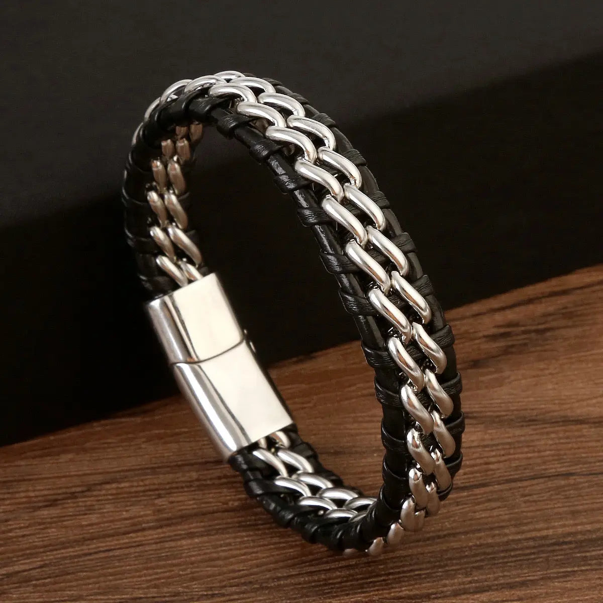 Rowen Braided Cuff in Mixed Metals