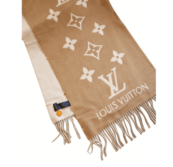 Brown tone full print texture knitted scarf, retro style gift box shawl