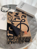 Autumn and winter two-color art font fringed scarf, soft and warm shawl, commuter casual versatile scarf, product details
